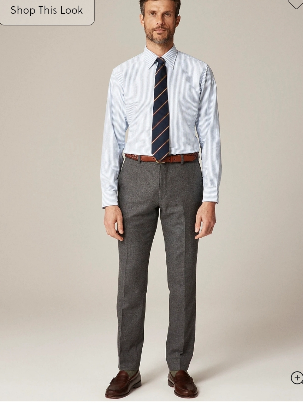 J Crew Men's Ludlow Slim-fit suit pant in English cotton-wool blend Size 36x32
